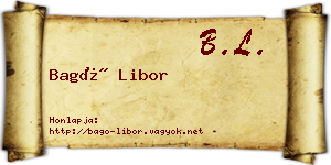 Bagó Libor névjegykártya